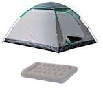 Kit Barraca de Camping 4 Pessoas Aruba Coleman + Colchão Inflável CINZA