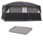 Kit Barraca de Camping 9 Pessoas Prairie Breeze Coleman + Colchão Inflável CINZA