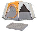 Kit Barraca de Camping 8 Pessoas Octagon Full 8 Pessoas + Colchão Inflável CINZA