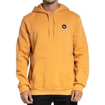 Blusão de Moletom com Capuz Quiksilver Canguru Transfer Round - Masculino AMARELO