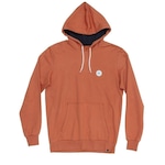 Blusão de Moletom com Capuz Quiksilver Canguru Transfer Round - Masculino MARROM