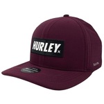 Boné Curva Hurley Label - Snapback - Adulto VERMELHO