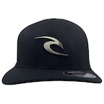 BONÉ ABA CURVA RIP CURL WAVE ICON METAL LOGO - FECHADO - ADULTO PRETO