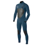 Long John Vissla 7 Seas 3/2 Full Chest Zip - Masculina AZUL