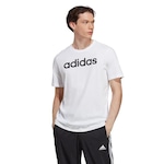 Camiseta adidas Logo Linear Masculina BRANCO/PRETO