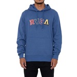 Blusão de Moletom com Capuz RVCA Letterman WT23 - Masculino AZUL