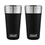 Kit de Copos Térmico Coleman com Tampa - 600ml - 2 Unds Preto PRETO