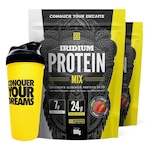 Kit Whey Protein Mix Nutrata - 900g - 2 unidades + Coqueteleira Morango