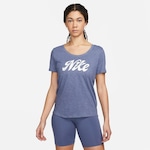 Camiseta Nike Dri-FIT Script - Feminina AZUL