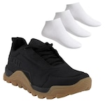 Tênis Everlast Cave Trail Low - Masculino + 3 Pares de Meias PRETO