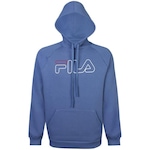 Blusão de Moletom com Capuz Fila Letter Outline Winter - Masculino AZUL/BRANCO