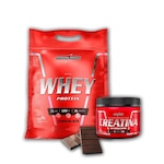 Kit Nutri Whey 900g + Creatina 150g Pura - Integralmedica Chocolate