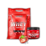 Kit Nutri Whey 900g + Creatina 150g Pura - Integralmedica Morango