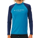 Camiseta Surf Rip Curl Schockwaves UV Manga Longa - Masculina AZUL