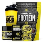 Whey Protein Mix Iridium Labs - Baunilha + Kimera Thermo + Creatina - 90g + Coqueteleira Chocolate