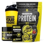 Whey Protein Mix Iridium Labs - Baunilha + Kimera Thermo + Creatina - 90g + Coqueteleira Morango