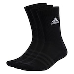 Kit de Meias Cano Alto adidas - 3 Pares - Adultos PRETO