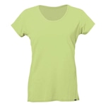 Camiseta She Básica com Recorte Confortável - Feminina Verde Cla/Verde Esc