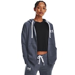 Jaqueta de Moletom com Capuz Under Armour Rival Fleece FZ Hoodie - Feminina AZUL