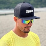 BONÉ ABA CURVA HUPI TRUCKER SNAPBACK ADULTO PRETO