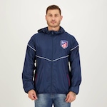 Jaqueta Corta Vento com Capuz Atlético de Madrid II Futfanatics - Masculina AZUL ESCURO