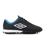 Chuteira Society Umbro Tocco 3 Club - Adulto PRETO/AZUL