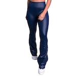 Calça Pantalona Mvb Modas Flare Cirrê Cintura Alta - Feminina AZUL