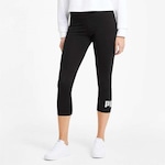 Calça Legging Puma Essentials 3/4 Logo - Feminina PRETO