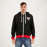 Jaqueta do São Paulo com Capuz Portlet Futfanatics - Masculina PRETO