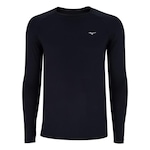 Camiseta Mizuno Manga Longa Run Pro Uv - Masculina PRETO/PRATA