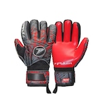 Luvas de Goleiro Poker Semi Pro. Multiterreno Corte Negativo Adapt III - Adulto PRETO/VERMELHO