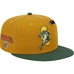 BONÉ ABA RETA NEW ERA 59FIFTY BAY PACKERS - FECHADO - ADULTO AMARELO