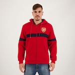 Jaqueta de Moletom com Capuz Arsenal Futfanatics - Masculina VERMELHO