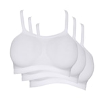 Kit Sutiã Bandini Hanes sem Costura H299 - 3 unidades - Feminino BRANCO