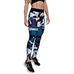 Calça Legging Hoop Fit cós Médio Estampada Acqua Fit - Feminina ESTAMPADO