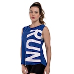 Camiseta Regata Larga Fitness Hoopfit Run - Feminina AZUL