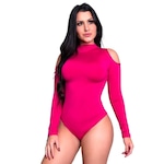 Body Fitness Mvb Modas Manga Longa Gola Alta Ombro - Feminino ROSA