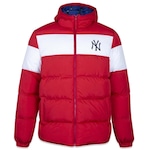 Jaqueta Puffer com Capuz New Era MLB New York Yankees World - Masculina VERMELHO