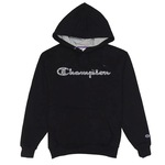 Blusão de Moletom com Capuz Champion Canguru Knockout C Print Script - Masculino PRETO