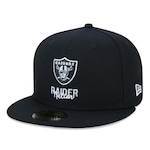 Boné Aba Reta New Era Las Vegas Raiders 5950 Back To School - Fechado - Adulto PRETO