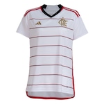 Camisa 2 do CR Flamengo 23/24 adidas - Feminina BRANCO/VERMELHO