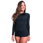 Camisa Térmica MVB Modas Manga Longa Proteção Uv 50+ - Feminina PRETO