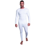 Conjunto Segunda Pele Térmico MVB Modas Proteção Uv 50+ - Masculino BRANCO