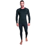 Conjunto Segunda Pele Térmico MVB Modas Proteção Uv 50+ - Masculino PRETO