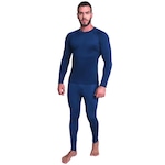 Conjunto Segunda Pele Térmico MVB Modas Proteção Uv 50+ - Masculino AZUL