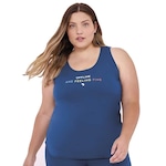 Camiseta Regata Alto Giro Skin Inspiracional - Feminina AZUL ESCURO