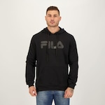 Blusão de Moletom Fila com Capuz Comfort Letter - Masculino PRETO