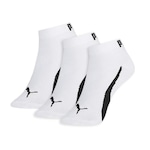 Kit Meias Sapatilha Puma Esportiva com 3 Pares - 30 a 43 - Adulto BRANCO