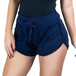 Shorts MVB Modas Cintura Alta Jogger Ribana - Feminino AZUL