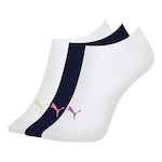 Kit de Meias Sapatilha Puma Esportiva 4710 com 3 Pares - Feminino BRANCO/AZUL ESC